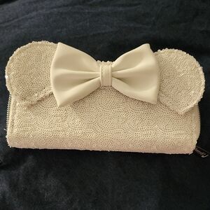 Disney Cream Sequin Clutch